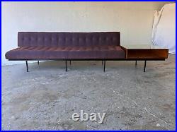 10ft Vintage Mid-Century Sofa/End Table Combination Designed by Florence Knoll