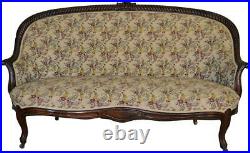 17329 Victorian Rope Carved Unusual Sofa
