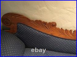 1800s Eastlake Victorian Oak Fainting Couch Antique Furniture Original
