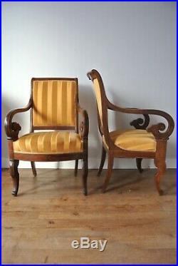 1840 French Paris Victorian Jeanselme Three Piece Suite (Sofa + 2 Armchairs)