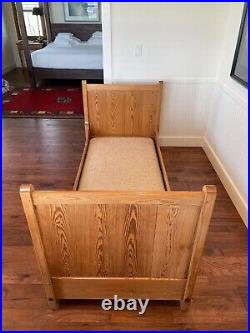 1850s Antique Heart Pine Day Bed (box spring, mattress, and linens included)