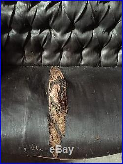 1890 Antique Horsehair Setee Couch and Setee Chair