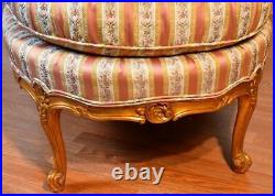 1920 Antique French Louis XV Mahogany gold gilded Chaise lounge