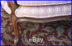 1920s French Louis XV Carved Mahogany small Love-seat Sofa, spring seat