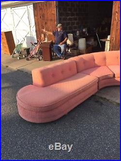 1950s MID CENTURY MODERN 3 SECTION SECTIONAL SOFA COUCH FRAME FOR REUPHOLSTERING