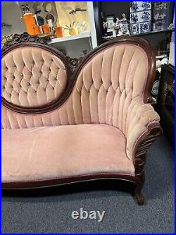 1950s Vintage Victorian Pelham Shell and Leckie Sofa
