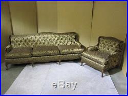 1960's French Style Sofa & Chair With New Upholstery
