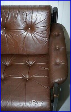 1960s DANISH VINTAGE LEATHER SOFA WITH A MATCHING ARMCHAIR IN A SEPARATE LISTING