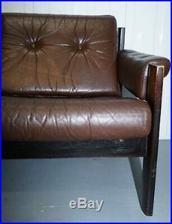 1960s DANISH VINTAGE LEATHER SOFA WITH A MATCHING ARMCHAIR IN A SEPARATE LISTING