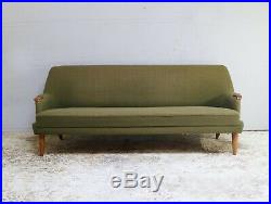 1960s Danish mid century modern 3 seat sofa