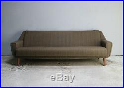 1960s Danish mid century modern three seat sofa