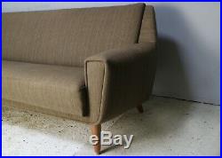 1960s Danish mid century modern three seat sofa