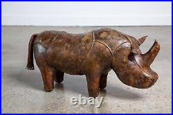 1960s Dimitri Omersa 27 Leather Rhinoceros Ottoman Abercrombie Fitch