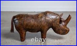 1960s Dimitri Omersa 27 Leather Rhinoceros Ottoman Abercrombie Fitch