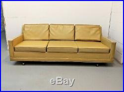 1960s Mid Century Modern Monroe Sofa Selig danish mod vtg retro tuxedo sofa