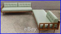 1960s Mid Century Modern Platform/Daybed Sectional Sofa Green Peter Hvidt Era