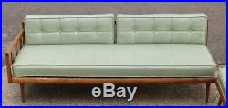1960s Mid Century Modern Platform/Daybed Sectional Sofa Green Peter Hvidt Era