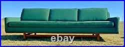 1960s Mid Century Modern Sofa Attributed to Hans Wegner for Getama / Walnut Trim