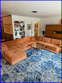 1960s Mid-Century SELIG of Monroe 7-piece vintage modular sectional