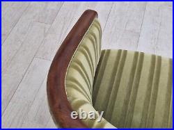 1960s, Scandinavian 2 seater sofa, original condition, velour, teak wood