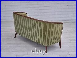 1960s, Scandinavian 2 seater sofa, original condition, velour, teak wood