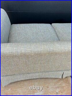 1960s Vintage Henredon Low Back Soft Plaid Sofa