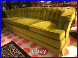 1970 Heritage Curved Velvet Couch