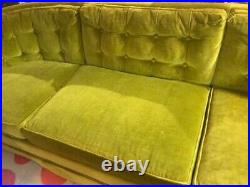 1970 Heritage Curved Velvet Couch