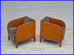 1970s, Scandinavian lounge chair, original very good condition, art deco style