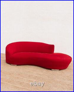 1980s Vintage Vladimir Kagan Style Serpentine Sofa