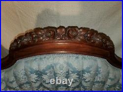 19th C Victorian Rosewood Belter Rosalie Style Antique Couch / Sofa