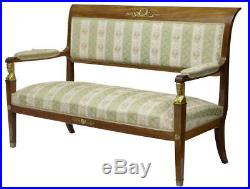 19th Century Empire Egyptian Influenced Mahogany Sofa