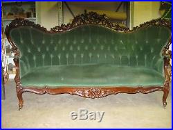 19th Century Mahogany Rococo Victorian Couch