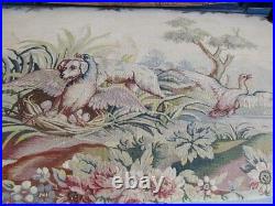 19th Century Victorian Louis XVI French Walnut Settee Aubusson Fabric