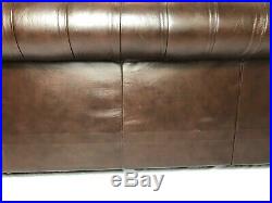 1 Large Original Thomas Lloyd Vintage Leather Chesterfield Sofa 3 Seater Settee