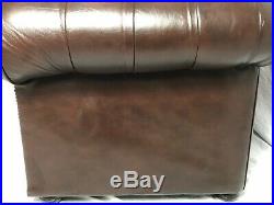 1 Large Original Thomas Lloyd Vintage Leather Chesterfield Sofa 3 Seater Settee
