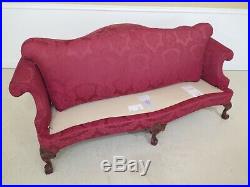 25696EC HICKORY CHAIR CO James River Ball & Claw Mahogany Chippendale Sofa