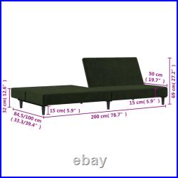 2-Seater Sofa Bed Black Velvet vidaXL