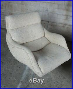 2 Vladimir Kagan 1968 Cosmos Lounge Chairs Lucite Swivel Wool Mid Century Modern