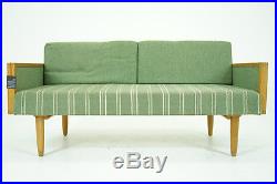 (306-148) Danish Mid Century Modern Oak Sofa Couch Daybed