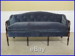 30994EC Fine Custom Quality Vintage Sheraton Style Inlaid Mahogany Sofa