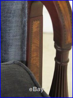30994EC Fine Custom Quality Vintage Sheraton Style Inlaid Mahogany Sofa