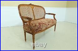 32154EC FAIRFIELD Cane Back Upholstered Seat French Settee