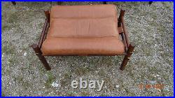 3-Seater Sofa, Leather Lounge Chair x 2 & Footrest by Arne Norell Vintage Design