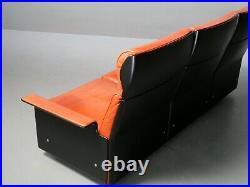 3-Sitzer-Sofa von Dieter Rams für Vitsoe, Sesselprogramm 620 Leder Couch