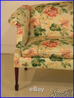 42271 HANCOCK & MOORE Federal Mahogany Floral Upholstered Loveseat