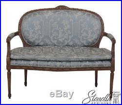 45862EC French Louis XV Carved Frame Settee Loveseat