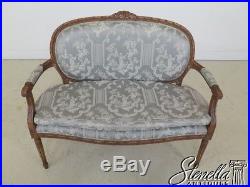 45862EC French Louis XV Carved Frame Settee Loveseat