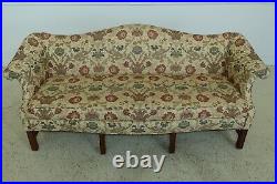 49367EC Chippendale Style Quality 8 Legged Mahogany Camelback Sofa