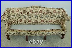 49367EC Chippendale Style Quality 8 Legged Mahogany Camelback Sofa
